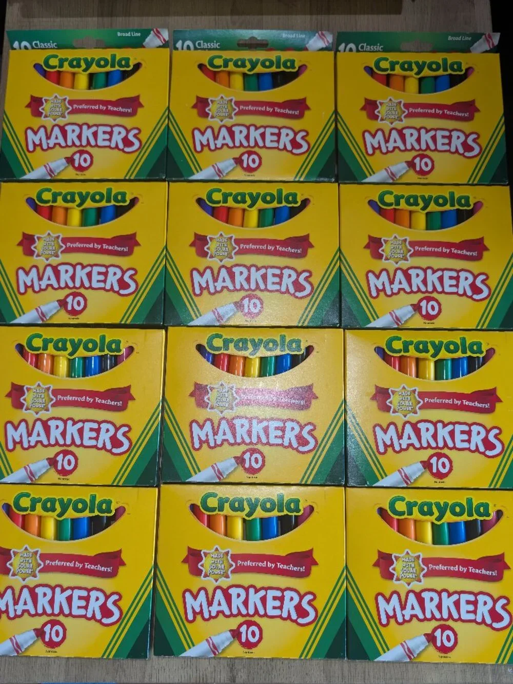 Crayola Broad Line Art Markers Classic Colors 10 Count - Pack of 12 (120 Markers